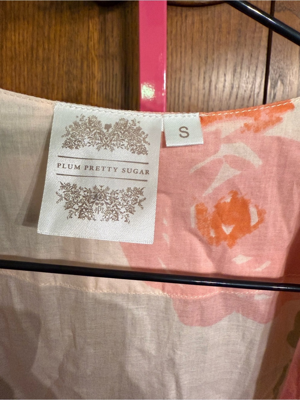 Plum Pretty Sugar Pink and Peach Floral Robe - Picture 2 of 3